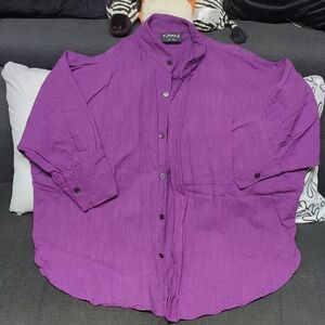 Vanna Purple Button-Up Shirt